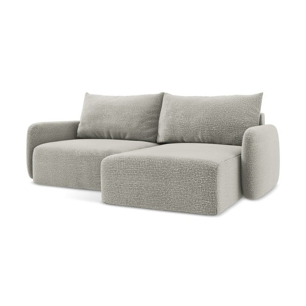 Gaiši pelēks salokāms/ar uzglabāšanas vietu stūra dīvāns (ar labo stūri) Kalena – Makamii-image-1