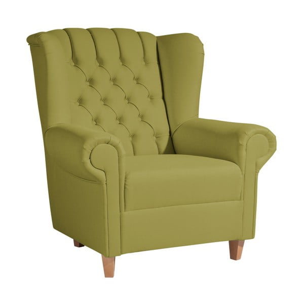 Max Winzer Vary Leather zaļš ādas imitācijas krēsls