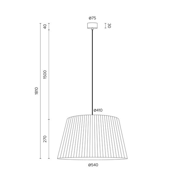 Smilškrāsas piekaramais lukturis Sotto Luce Kami, ⌀ 34 cm-image-1