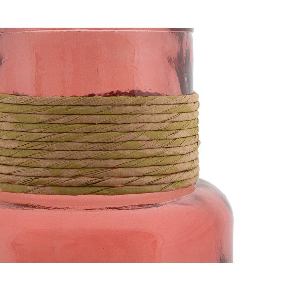 Rozā pārstrādāta stikla vāze Mauro Ferretti Rope Noa-image-3