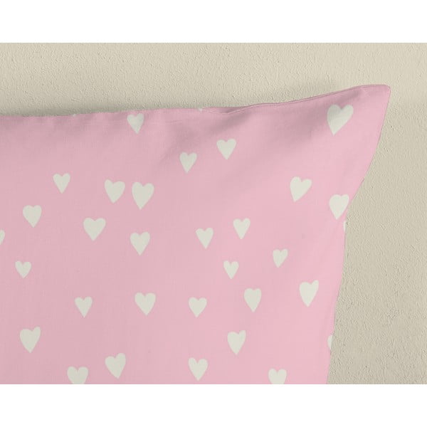 Rozā vienguļamā kokvilnas bērnu gultas veļa 140x200 cm Chico – Good Morning-image-3