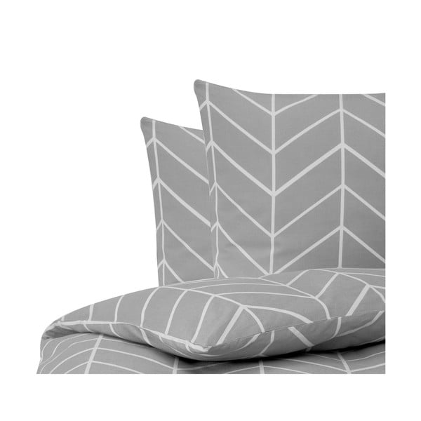 Pelēka flaneļa divguļamā gultas veļa Westwing Collection Yule, 200 x 200 cm-image-2