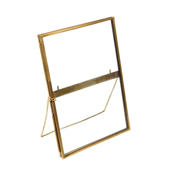 Zelta krāsas metāla stāvošs foto rāmis 13x18 cm – Rex London-image-2