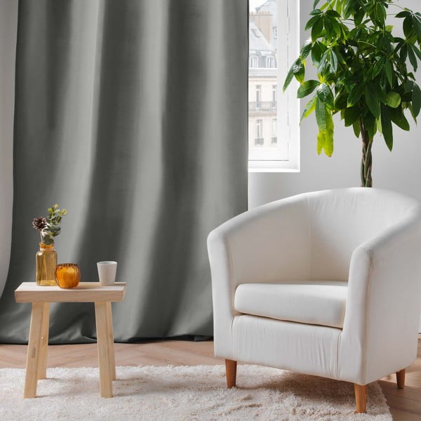 Pelēks mikrošķiedras siltumizolējošs aizkars 135x260 cm Micropolar – douceur d'intérieur-image-4