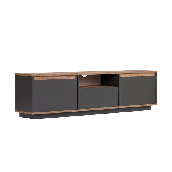Antracīta pelēks TV galdiņš 160x42x30 cm Sentinel – Kalune Design