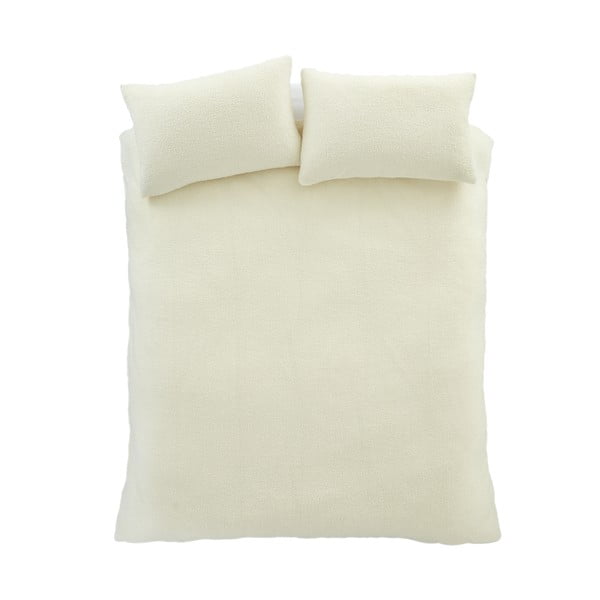 Krēmkrāsas divguļamā buklē gultas veļa 200x200 cm Cosy Boucle – Catherine Lansfield-image-2