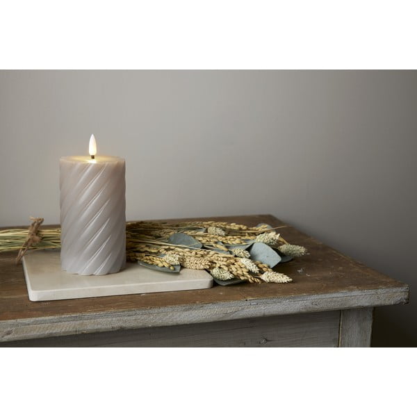 Pelēka LED svece Star Trading Flamme Swirl, augstums 15 cm-image-4