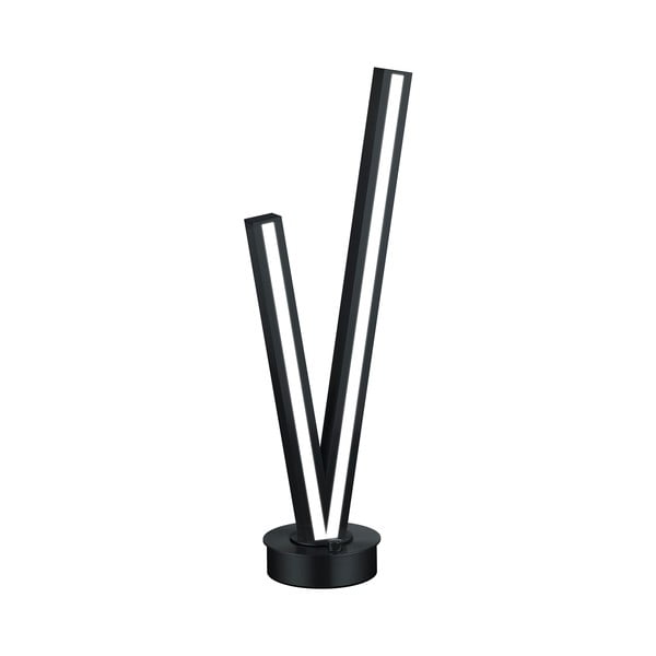 Melna LED galda lampa ar balss vadību/ar mobilās lietotnes vadību un metāla abažūru (augstums 67,5 cm) Cicanto – CINQUE