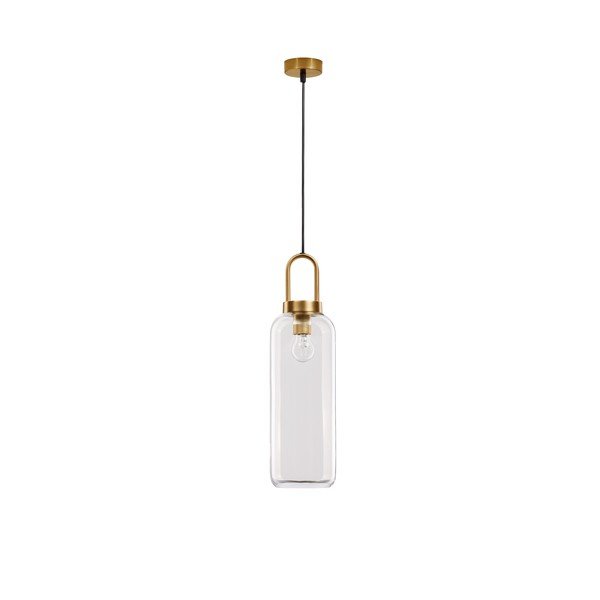 Misiņa krāsas stikla piekaramā lampa ar stikla abažūru ø 15,5 cm Irvine – Nova Luce