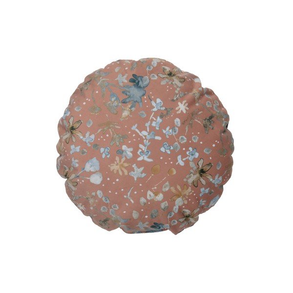 Rozā divpusējais spilvens BePureHome Velvet Melon, ø 45 cm-image-1