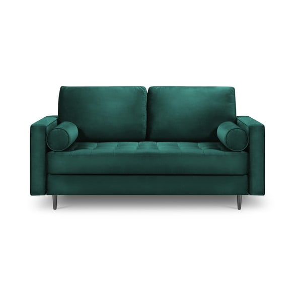 Zilganzaļš samta dīvāns Milo Casa Santo, 174 cm