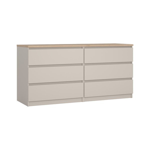 Krēmkrāsas kumode 154x76x50 cm Naia – Tvilum