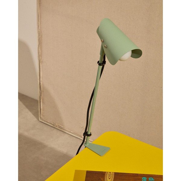 Zaļa metāla galda lampa ar klipsi (augstums 51 cm) Jula – Kave Home-image-3