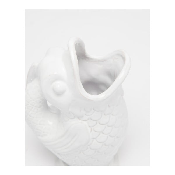 Balta ar rokām darināta vāze Velvet Atelier Pez-image-1