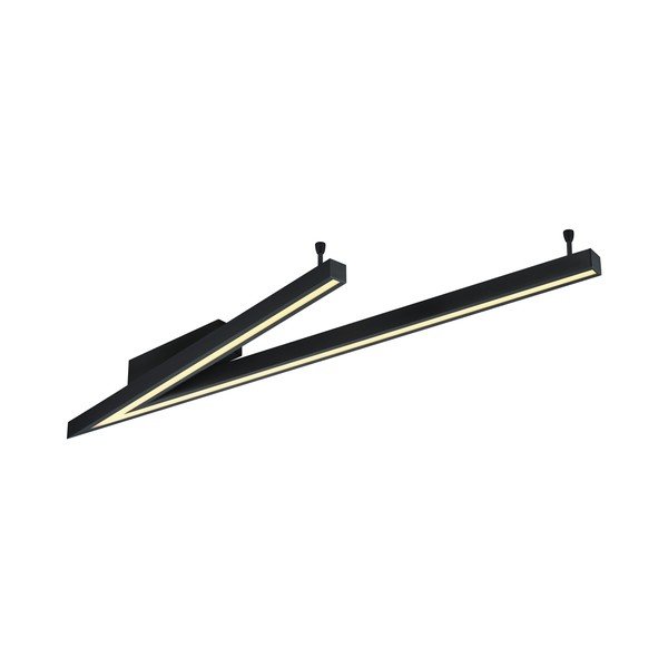 Melna LED griestu lampa ar balss vadību/ar mobilās lietotnes vadību un metāla abažūru 35x127.5 cm Cicanto – CINQUE-image-2