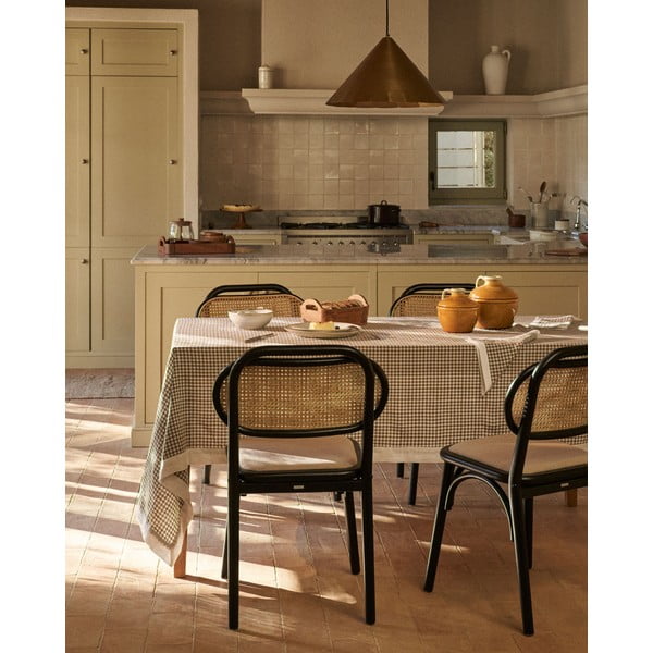 Melns/bēšs pusdienu krēsls Doriane – Kave Home-image-3