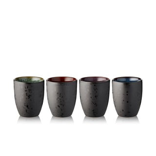 4 melnu keramikas termo krūžu komplekts Bitz Basics Black, 270 ml