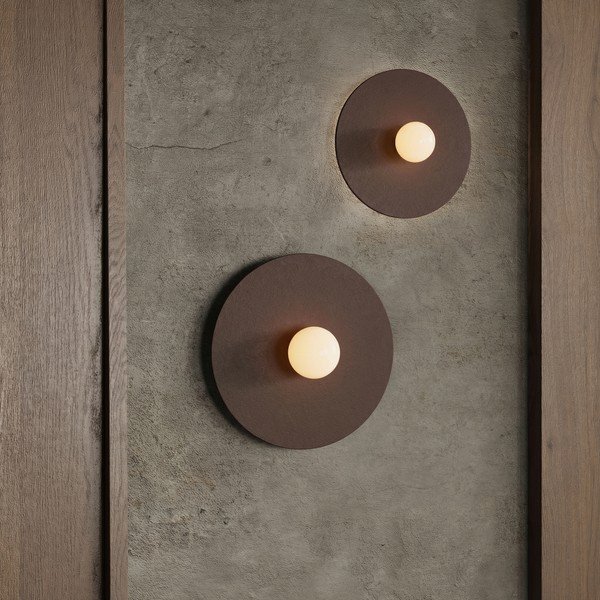 Brūna metāla sienas lampa ø 50 cm AKE – Thoro-image-1