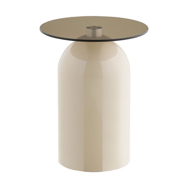 Apaļš sānu galdiņš ar stikla galda virsmu ø 40 cm Ravello – House Nordic-image-2