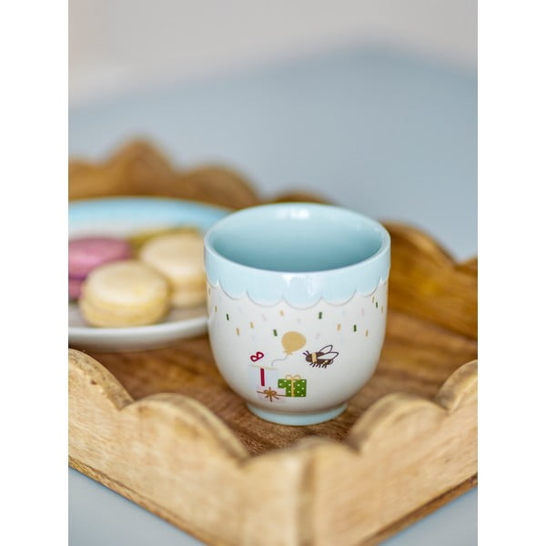 Zila/krēmkrāsas akmensmasas bērnu krūze 150 ml Celebrate – Bloomingville Mini-image-4