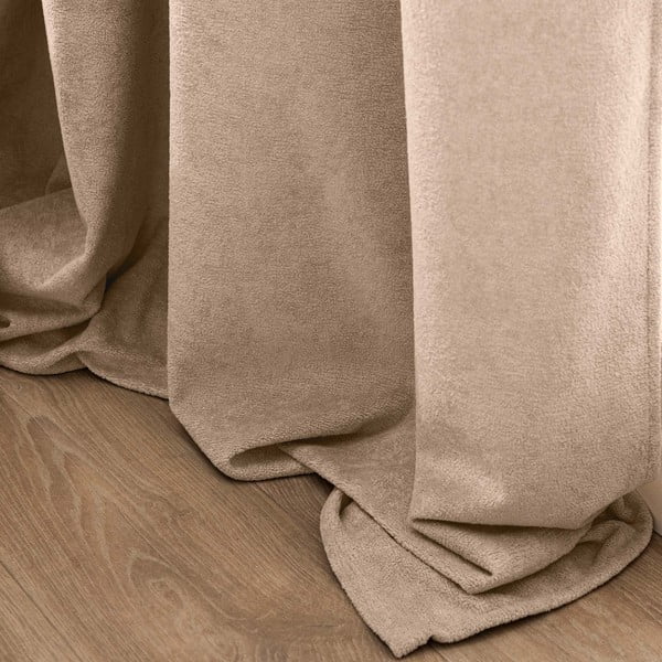 Gaiši brūns buklē aizkars 140x260 cm Winona – douceur d'intérieur-image-4