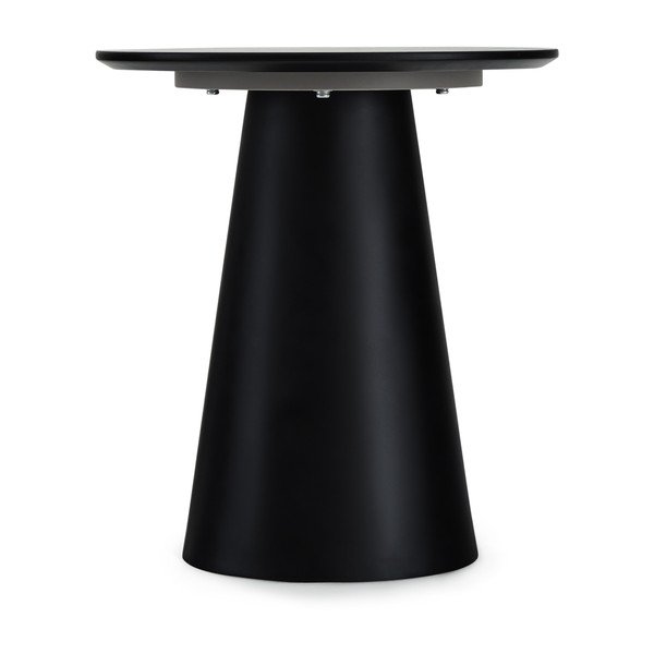 Melns/tumši pelēks žurnālgaldiņš ar marmora imitācijas galda virsmu ø 45 cm Tango – Furnhouse-image-2