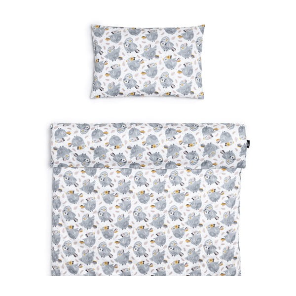 Kokvilnas bērnu gultas veļa 135x100 cm Owl Princess – ESECO-image-1