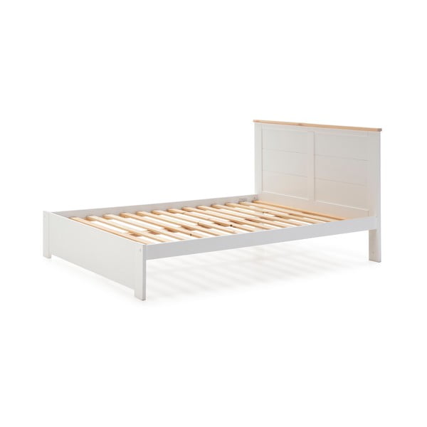 Balta divvietīga gulta 140x190 cm Akira – Marckeric