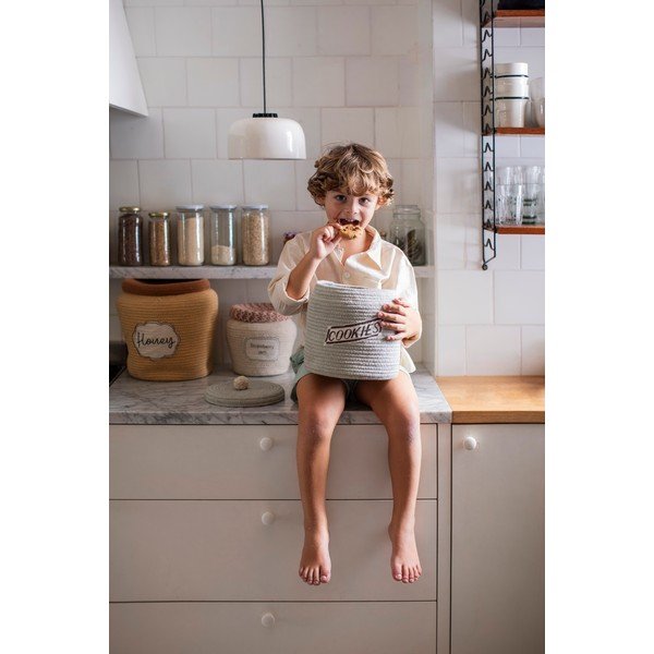 Gaiši brūns tekstila bērnu rotaļlietu grozs ø 28x27 cm Honey Pot – Lorena Canals-image-4