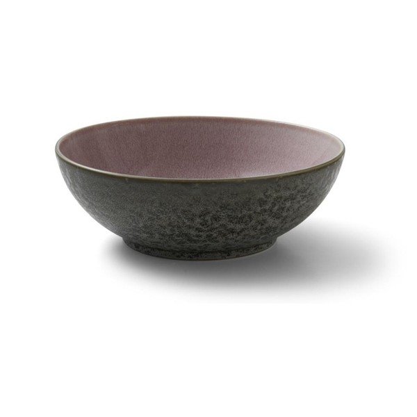 Pelēkas keramikas salātu bļoda ar rozā glazūru Bitz Mensa, diametrs 30 cm-image-1