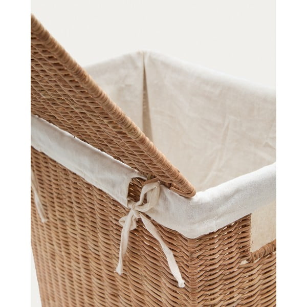 Dabīga toņa rotangpalmas veļas grozi (2 gab.) Indali – Kave Home-image-2