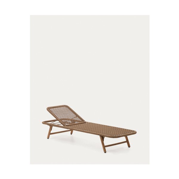 Brūns masīvkoka/metāla dārza zvilnis Dandara – Kave Home-image-2