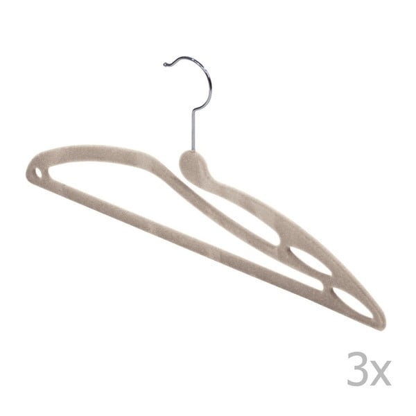 3 smilškrāsas T-kreklu pakaramo komplekts Domopak Velvet-image-1