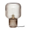 Brūna galda lampa ar stikla abažūru (augstums 42 cm) Pirum – Hübsch