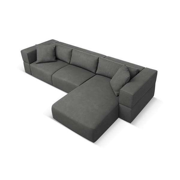 Tumši pelēks stūra dīvāns (ar labo stūri) Esther – Milo Casa-image-3