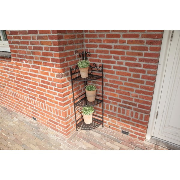 Melns metāla stūra atlokāms puķu podu statīvs Esschert Design-image-4