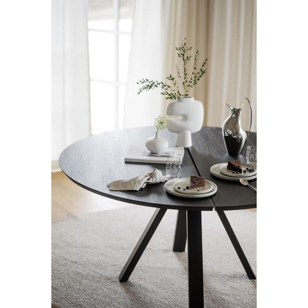 Apaļš ēdamgalds ar ozolkoka imitācijas virsmu 150x150 cm Carradale – Rowico-image-1