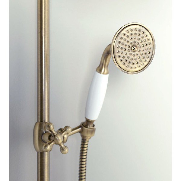 Bronzas krāsas misiņa dušas komplekts ar termostatisko jaucējkrānu ar dušas galvu/ar rokas dušu 142 cm Antea – Sapho-image-3