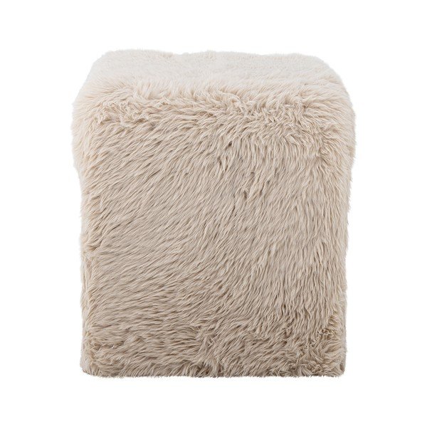 Bēšs pufs no mākslīgās kažokādas Bobbie – Bloomingville-image-3