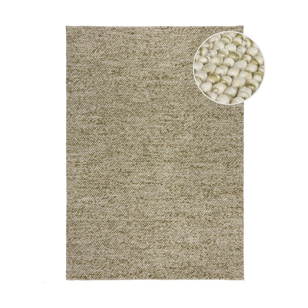 Haki ar rokām darināts paklājs no vilnas maisījuma 80x150 cm Minerals – Flair Rugs