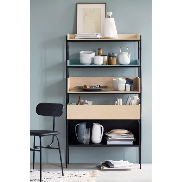 Papīra dvieļu turētājs no ozolkoka ar baltām porcelāna detaļām Kähler Design Hammershoi-image-4