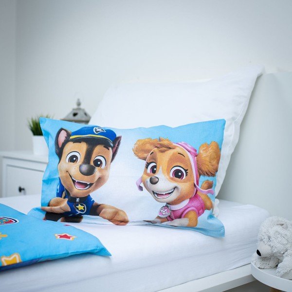 Kokvilnas bērnu gultas veļa bērnu gultiņai 100x135 cm Paw Patrol – Jerry Fabrics-image-2