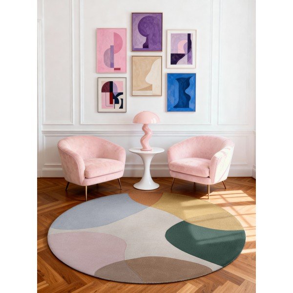 Ar rokām darināts vilnas apaļš paklājs ø 200 cm Hackney Clarissa – Ted Baker-image-1