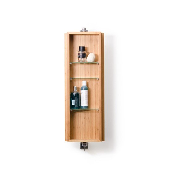 Bambusa vannasistabas skapītis ar spoguli Wireworks Domain Bamboo, augstums 71 cm-image-2