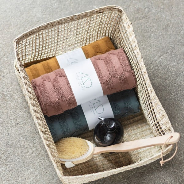 Tumši zaļš vannas istabas paklājs 50x80 cm Geo – Mette Ditmer Denmark-image-3