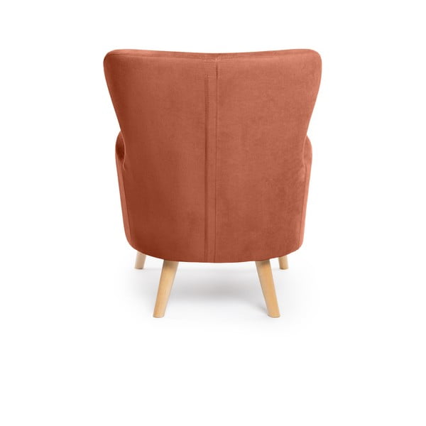 Ķieģeļu sarkans atpūtas krēsls ar atzveltni Noemye – Bonami Selection-image-4