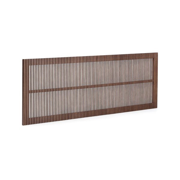 Tumša dabīga toņa oša masīvkoka gultas galvgalis 195x70 cm Beyla – Kave Home