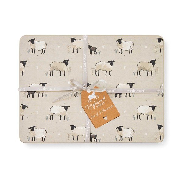Korķa galda paliktņi (4 gab.) 21,5x29 cm Highland Sheep – Cooksmart ®-image-2