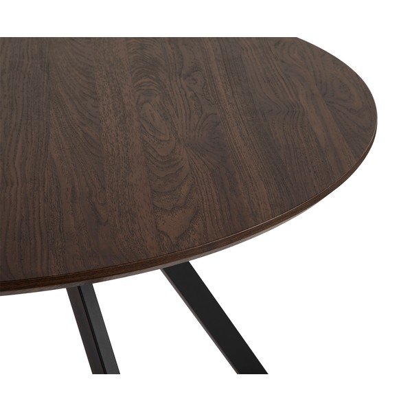 Apaļš ēdamgalds ar riekstkoka imitāciju ø 120 cm Rivo – Bonami Essentials-image-3