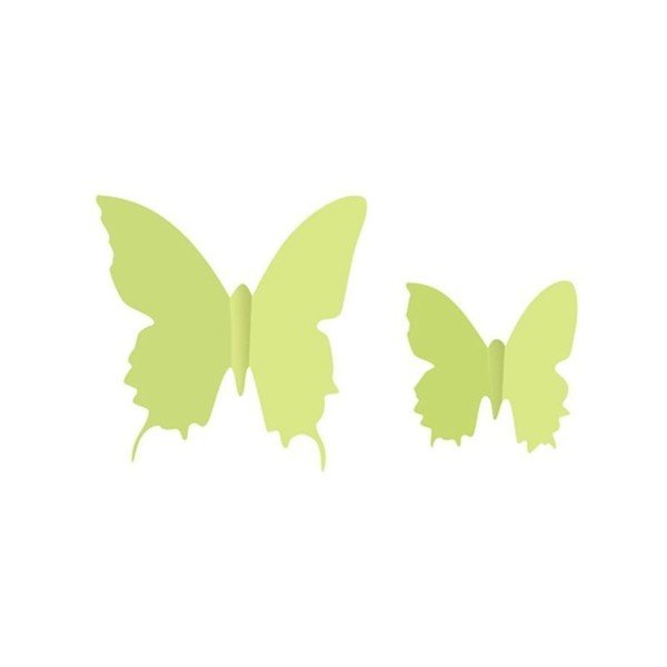 12 tumsā spīdošu 3D uzlīmju komplekts Ambiance Butterflies-image-2